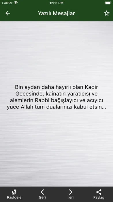 Kadir Gecesi Mesajları 스크린샷