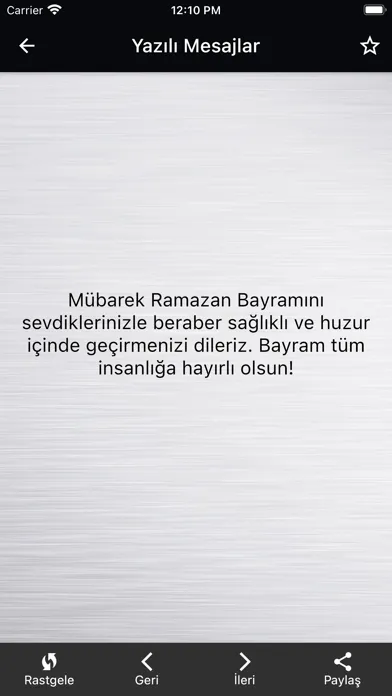 Captures d'écran de Ramazan Bayramı Mesajları