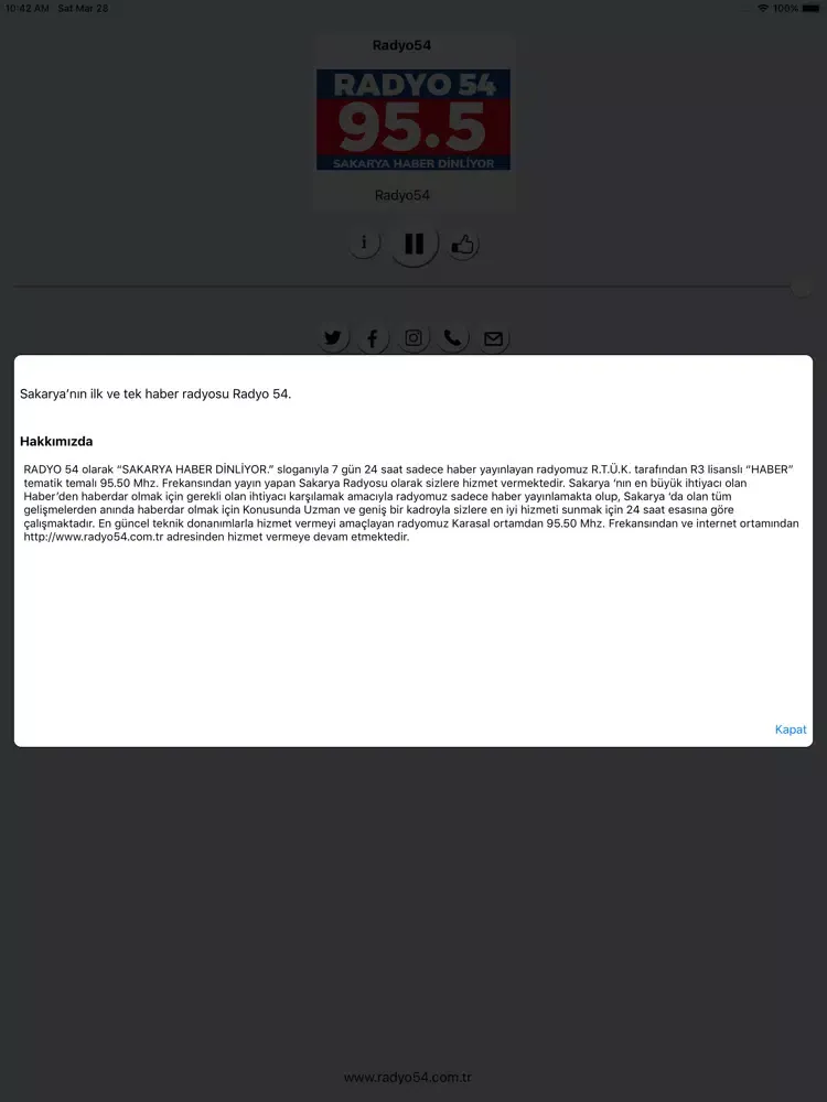 Radyo54 iPad  স্ক্রিনশট