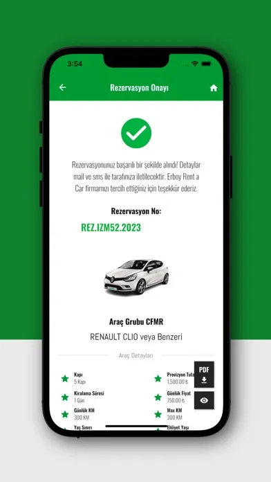Erboy Rent a Car স্ক্রিনশট