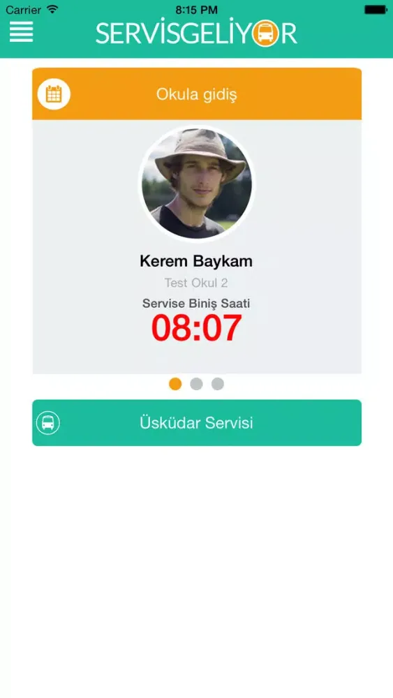 Capturas de tela do Servis Geliyor Yolcu