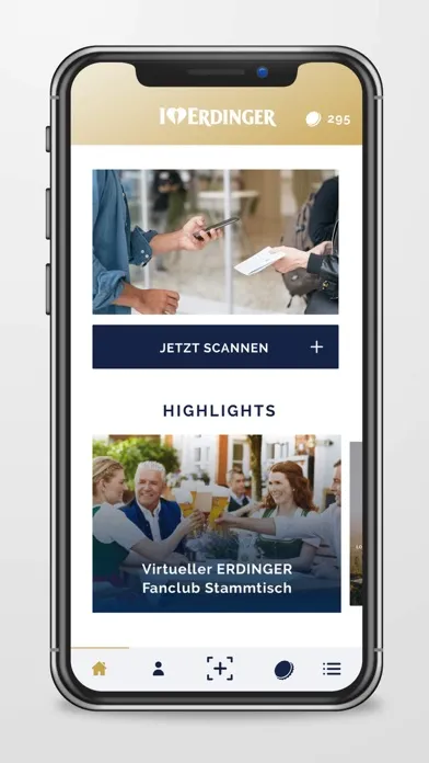 Tangkapan layar ERDINGER Fan-App