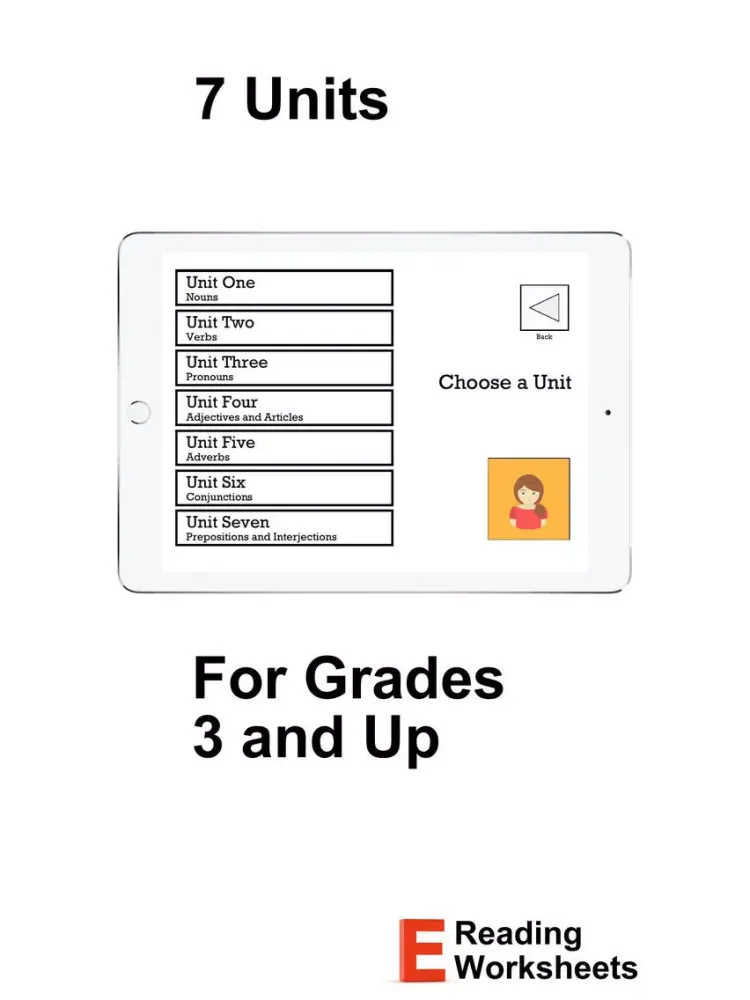 Parts of Speech App Premium iPad  Screenshots