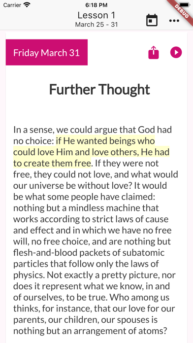 Sabbath School Quarterly App स्क्रीनशॉट