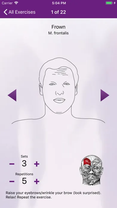 Capturas de tela do Face It! Bell's Palsy-Training