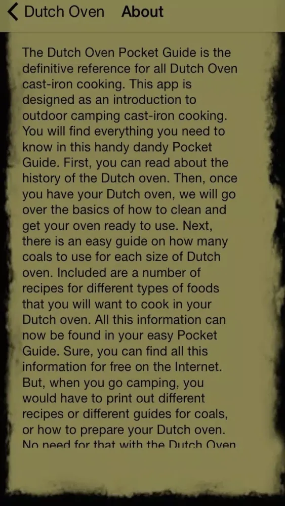 Dutch Oven Pocket Guide Screenshots