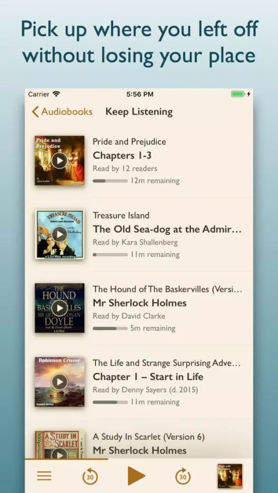 Ảnh chụp màn hình của Oldio - Audiobook Classics