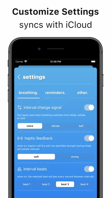 Capturas de pantalla de iBreathe – Relax and Breathe