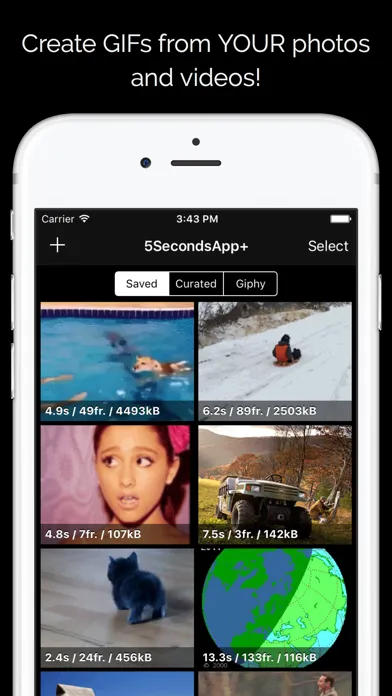 Screenshot di 5SecondsApp - Animated GIFs