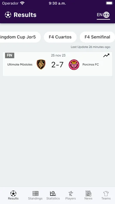Queens League Fans Resultados Screenshots