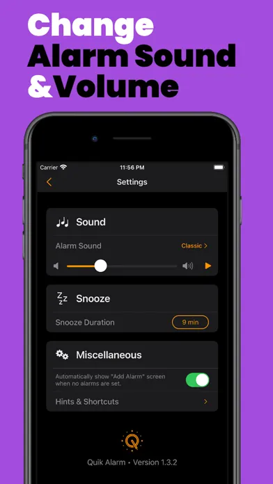 ภาพหน้าจอของ Quik Alarm