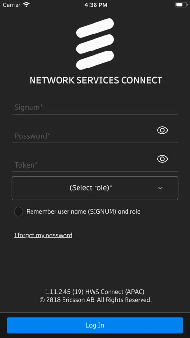 Tangkapan skrin Network Services Connect