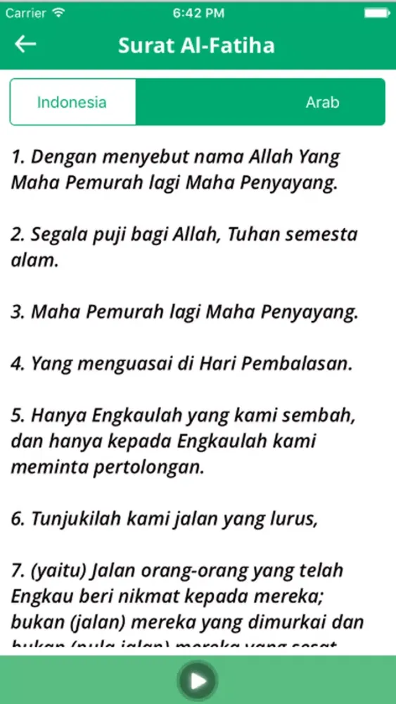 ภาพหน้าจอของ Quran dalam bahasa indonesia - Dengarkan dan baca