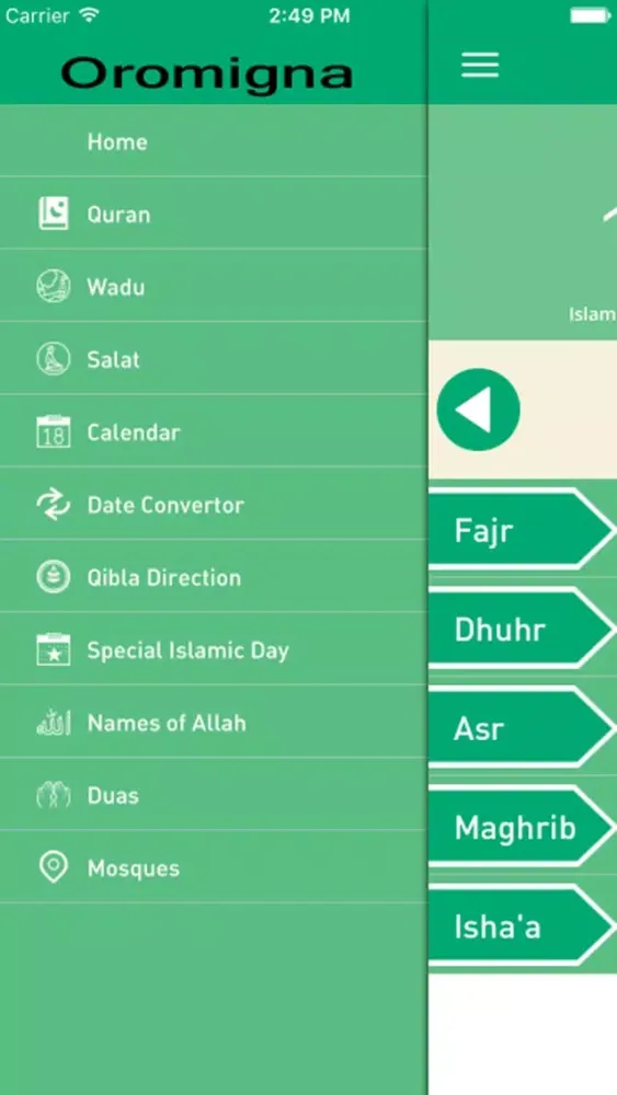 Tangkapan layar Quran in Oromigna - Listen and read