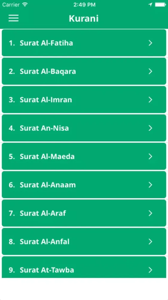 Tangkapan layar Quran in Oromigna - Listen and read