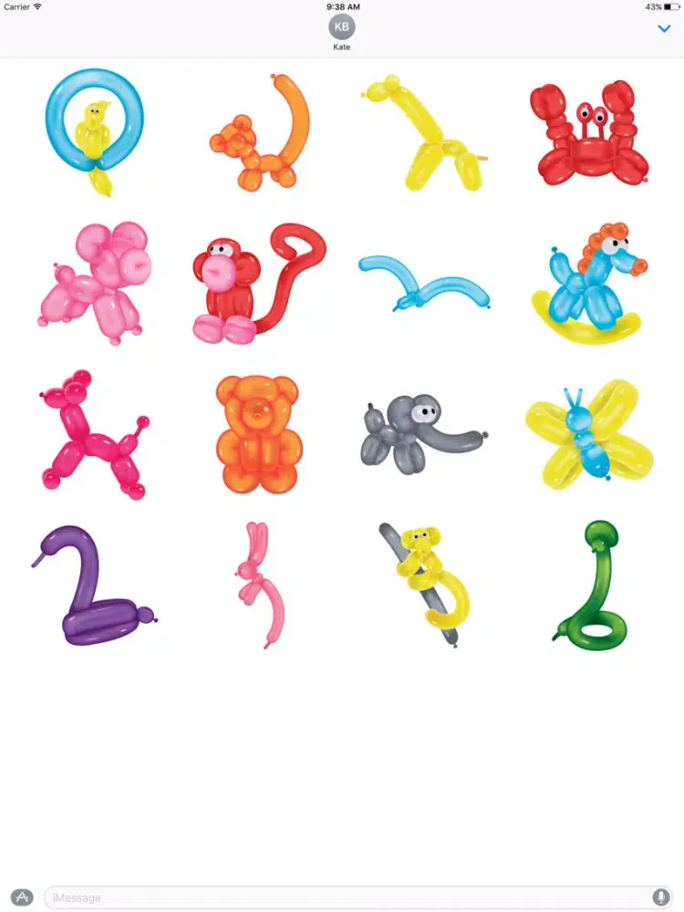 Ảnh chụp màn hình của Balloon Animal Stickers iPad 