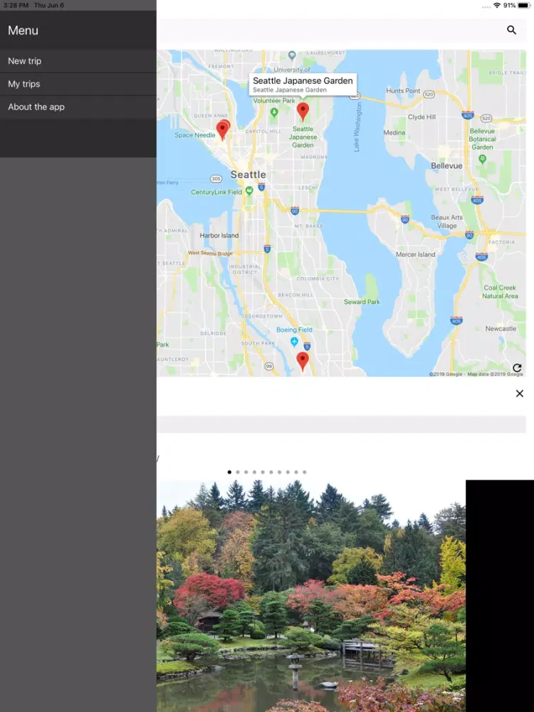 Capturas de tela do MyTrips Planner iPad 