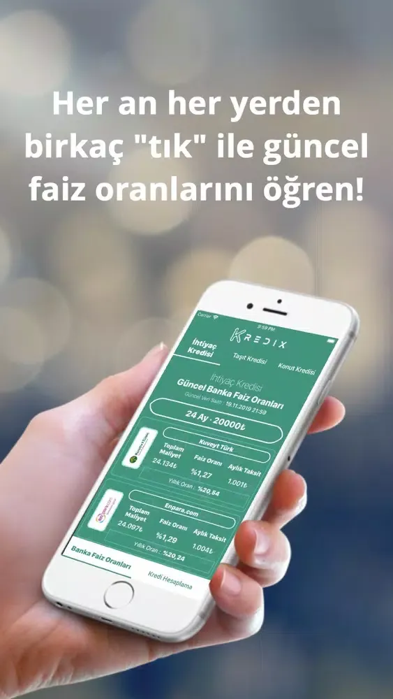 KrediX - Kredi Hesaplama Ekran Görüntüleri
