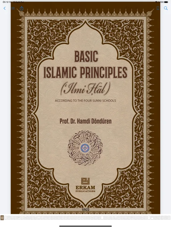 Capturas de tela do Islamic Publishing iPad 