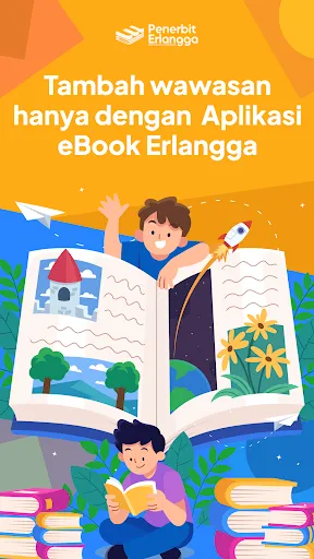 Capturas de tela do eBook Erlangga