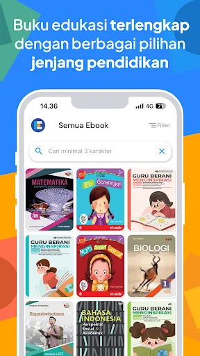Capturas de tela do eBook Erlangga