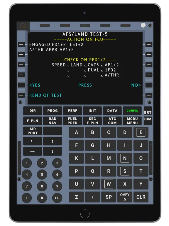Capturas de tela do A320 CFDS Trainer iPad 