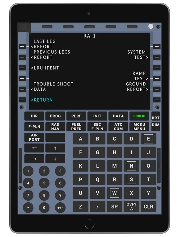 Capturas de tela do A320 CFDS Trainer iPad 