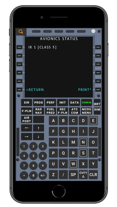 Capturas de tela do A320 CFDS Trainer