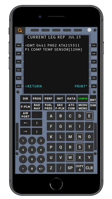 Capturas de tela do A320 CFDS Trainer