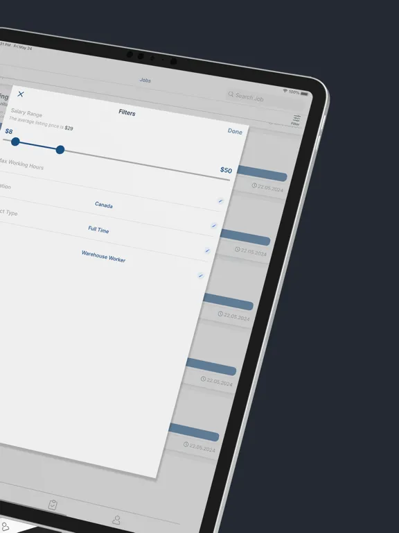Capturas de tela do Workab - Job Finder iPad 