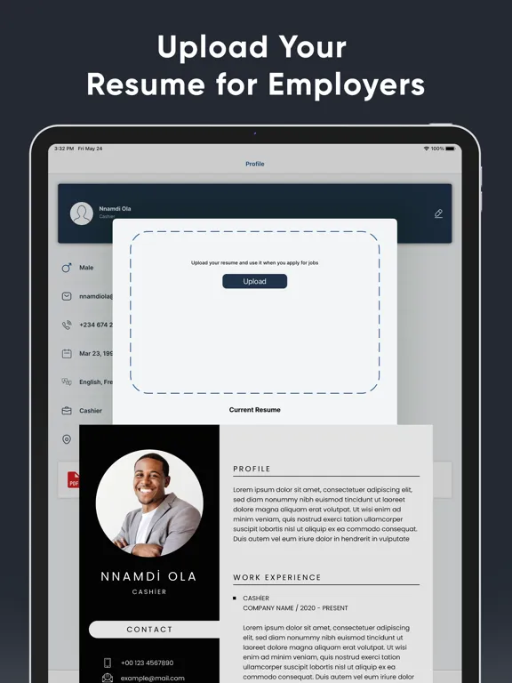 Capturas de tela do Workab - Job Finder iPad 