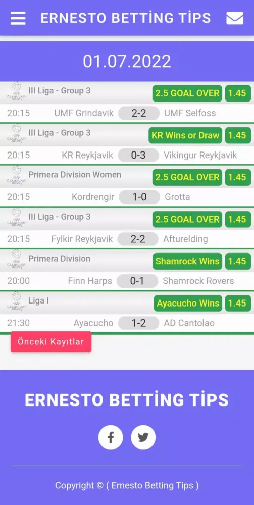 Ernesto Betting Tips سکرین شاٹس