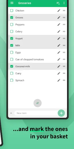 Shopping Lists (with widget) Screenshots