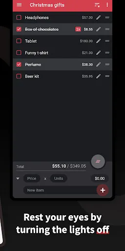 Shopping Lists (with widget) Screenshots