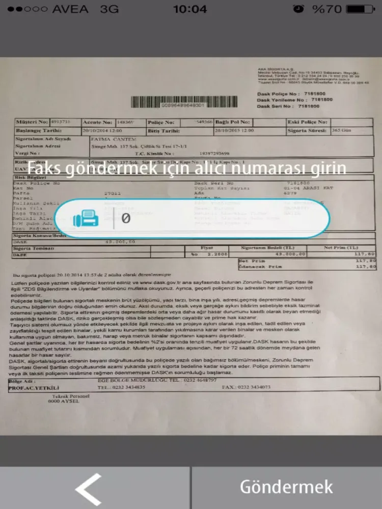 Faks Makinesi iPad  سکرین شاٹس
