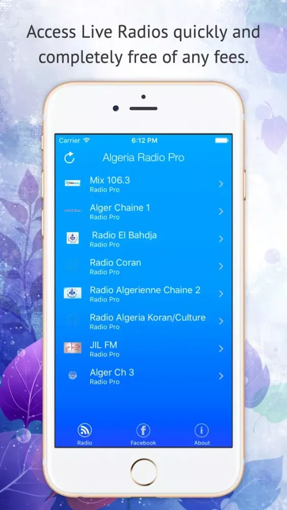 Tangkapan skrin Algeria Radio Pro