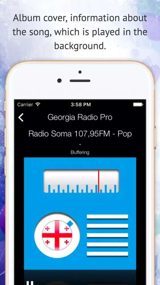 Capturas de tela do Georgia Radio Pro