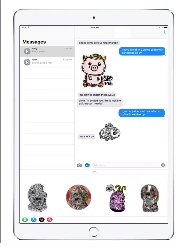 Скриншоты Animal Stickers for Friends iPad 