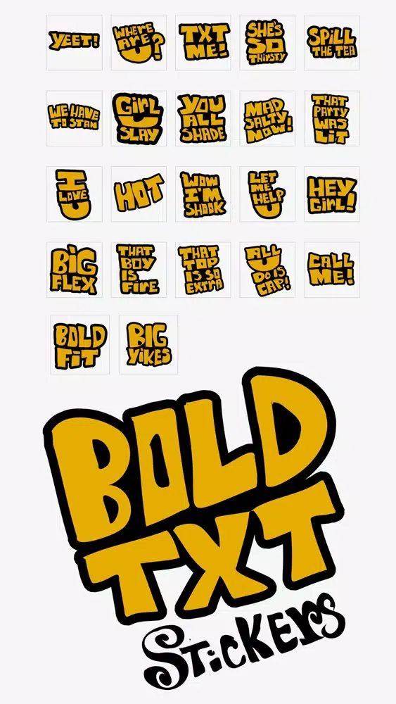 Bold TXT Stickers应用截图