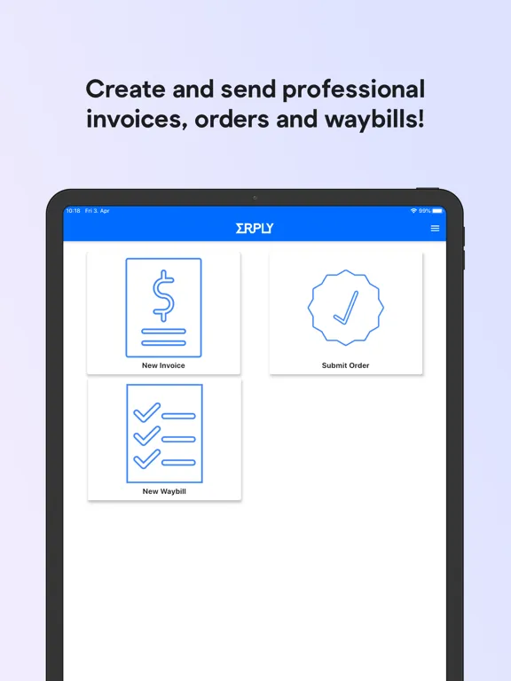 Captures d'écran de Erply Invoice iPad 
