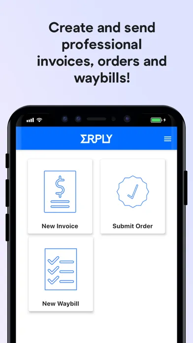 Captures d'écran de Erply Invoice