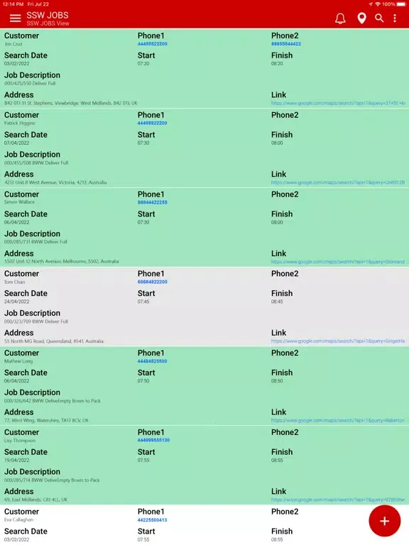 SSW Driver App iPad 应用截图