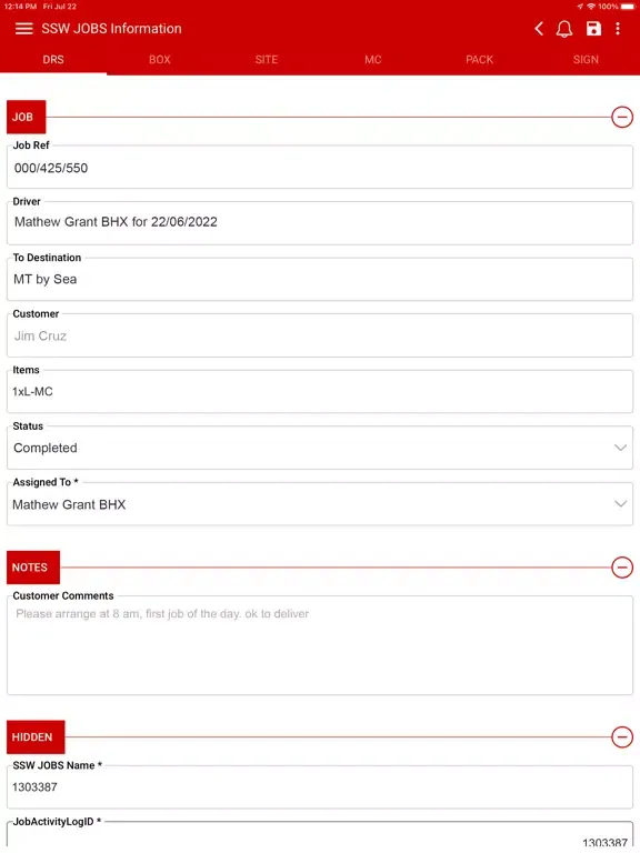 SSW Driver App iPad 应用截图