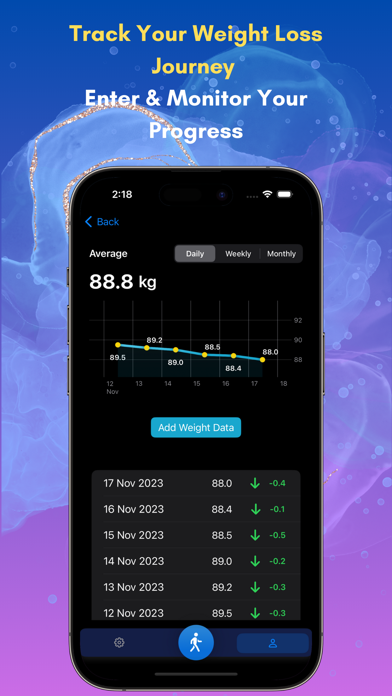 Zrzuty ekranu Move Metrics: Step Counter App