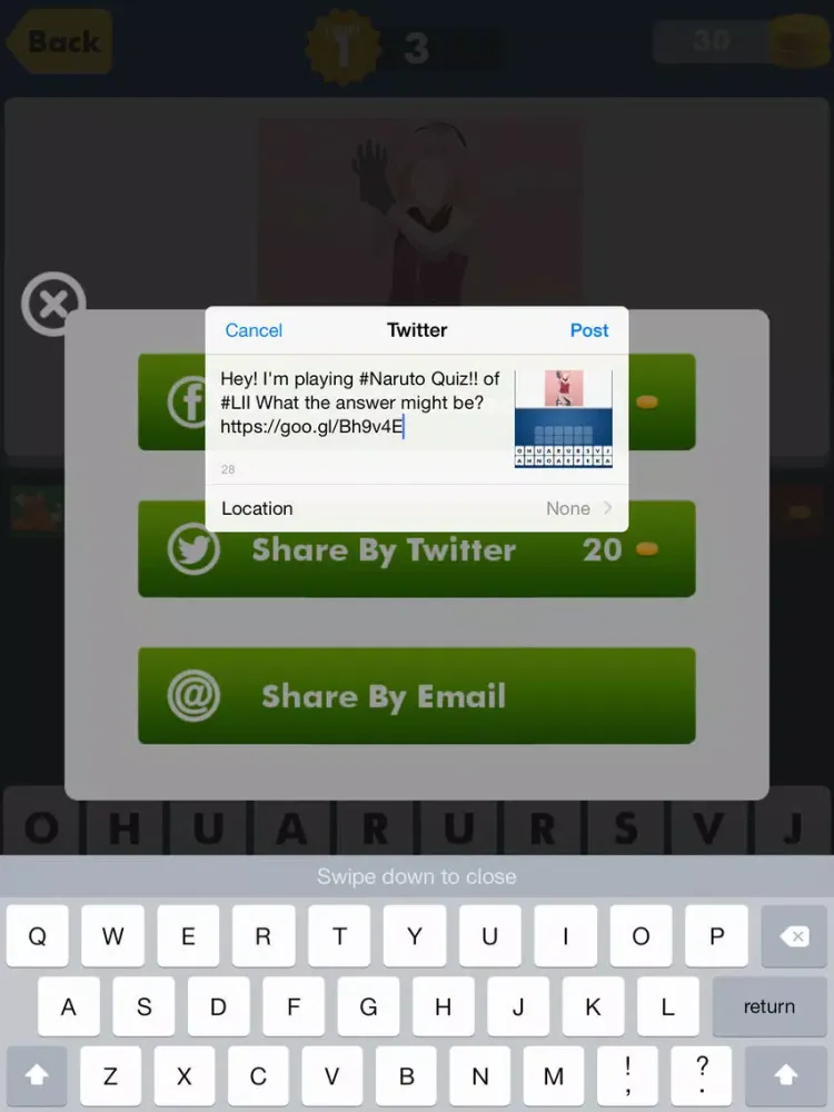 New Anime, Manga & Movies Characters Quiz for Naruto Gaiden Edition Games iPad  স্ক্রিনশট