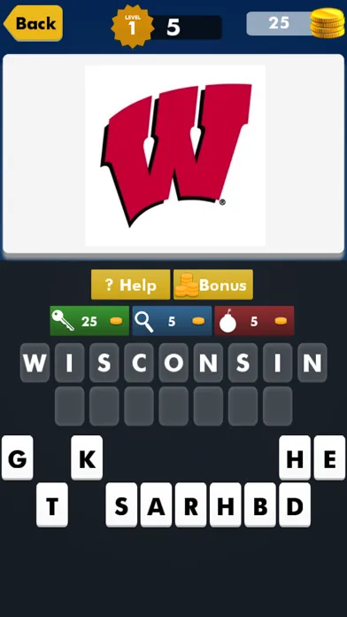 Capturas de tela do College Sports Logo Quiz ~ Learn the Mascots of National Collegiate Athletics Teams