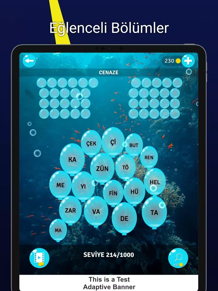 Uçan Balon - Kelime Oyunu iPad 應用截圖