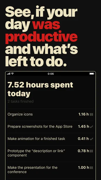 Capturas de tela do Hourly – Work Hours Tracker