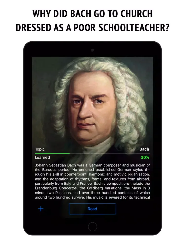 Bach - interactive biography iPad  Ekran Görüntüleri