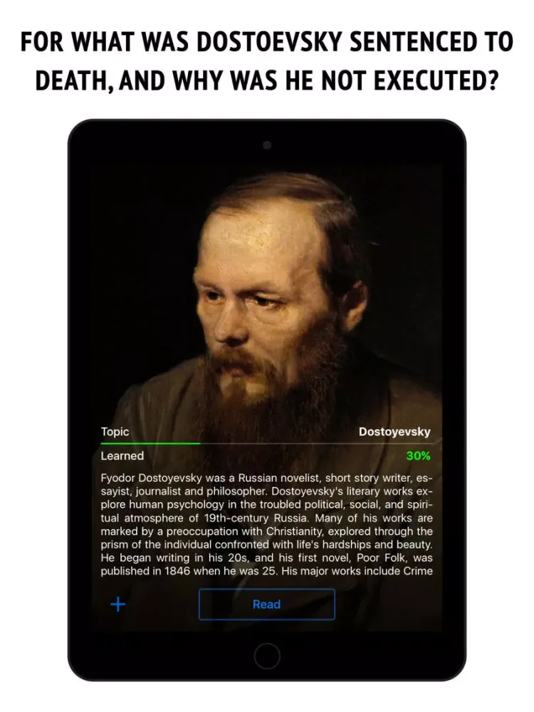 Скриншоты Dostoyevsky - interactive biography iPad 